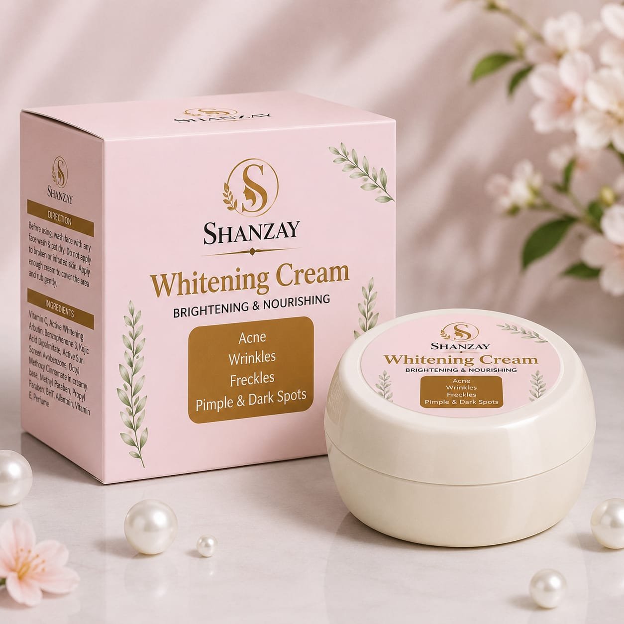 Shanzay Whitening Cream | Brightening & Nourishing Face Cream for Glowing Skin